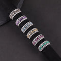 W0383 Abiding Affordable Luxury Color Precious Gemstone Ring Non Tarnish Fashion Jewelry Sterling Silver Rings for Girls