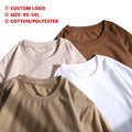 Washed Vintage Heavyweight Custom Printing Logo Plain Oversized T Shirt for Men