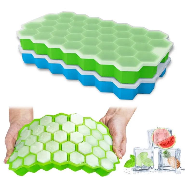 Easy Release Reusable BPA Free Silicone Ice Cube Molds Custom Shape Ice Tray Cube