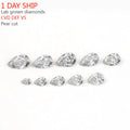 CVD Melee Size Pear Cut Lab Grown Diamonds Promotion Price Hpht Small Size Pear Shape Loose Lab Created Diamonds Jewelry Marking