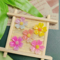 Kawaii Resin Gradient Cherry Blossom Flat Back Cabochon Scrapbooking Hair Bow Center Embellishments DIY Accessories