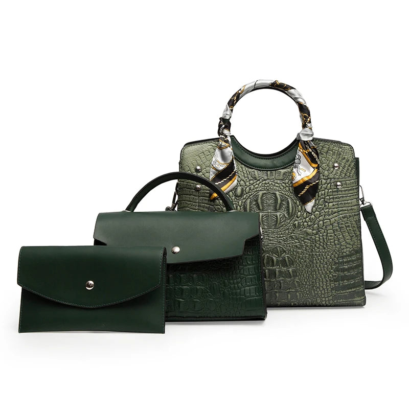 2022 New Fashion Lady Handbag Three-piece Bag Set Shoulder Bag Trendy Lady Crossbody Bag Women Handbags