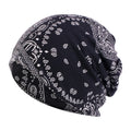 Wholesale Paisley Pattern Chemo Caps Custom Made Knit Beanie/ Custom Slouchy Baggy Beanie Hat