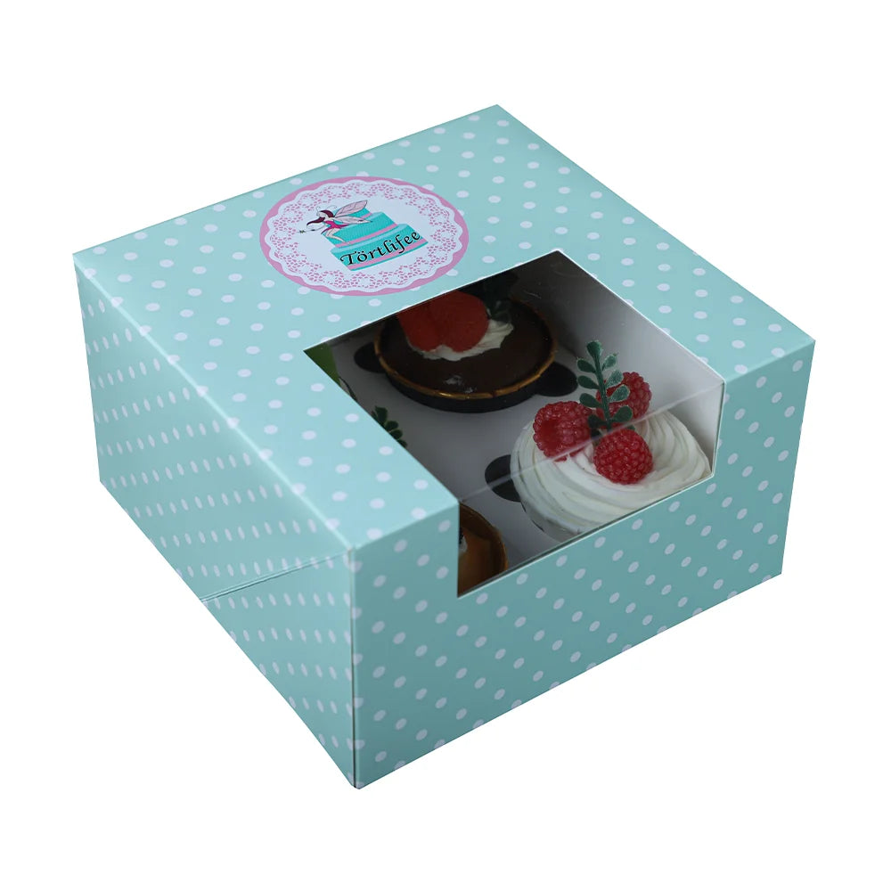 Wedding Favor Craft Paper Boxes for Cakes Slice Roll Packaging Boxes Cake Box 30X30