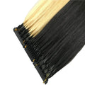Factory Wholesale Price 6D Straight Cuticle Aligned Virgin Hand-crocheted Black Natural Color Human Hair Extension 45cm