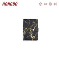 Newly Released FB TK Hot Selling Black & White Gilded Marble Money Budget Binders with Zipper Envelopes Available
