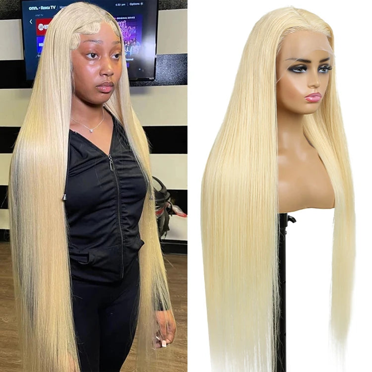 8-32 Inch 613 Indian Wigs for Black Women 13x4 Frontal Wig HD Lace Front Blonde 613 Virgin Hair Wig