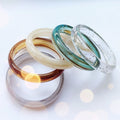 Kaimei Fashion Jewelry Multi-color Gold/Silver Foil Transparent Acrylic Bracelet Round Semi Transparent Resin Acrylic Bangles