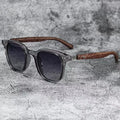 ShanHai New Men Vintage Wooden Frame Sunglasses Classic Brand Sun Glasses Coating Lens Polarized UV Protection Driving Eyewear