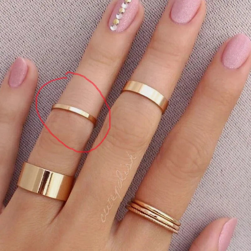 High End 18K Gold Minimalist Rings Stainless Steel Rings for Women 2022 Jewelry 2mm