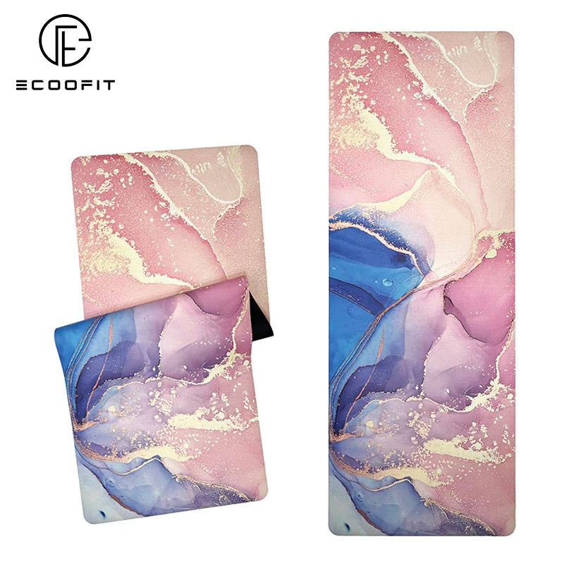 New Pastel Custom Print Tropical Sheepskin Extra Wide Extra Long 72 X 27 Antiy Slip Grippy Pu Rubber Yoga Mat