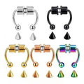 2025 Stainless Steel Cuff with Gold Tone Free Fake Nose Ring Nose Piercing Septum Rings Diamond Cut Women's Jewelry