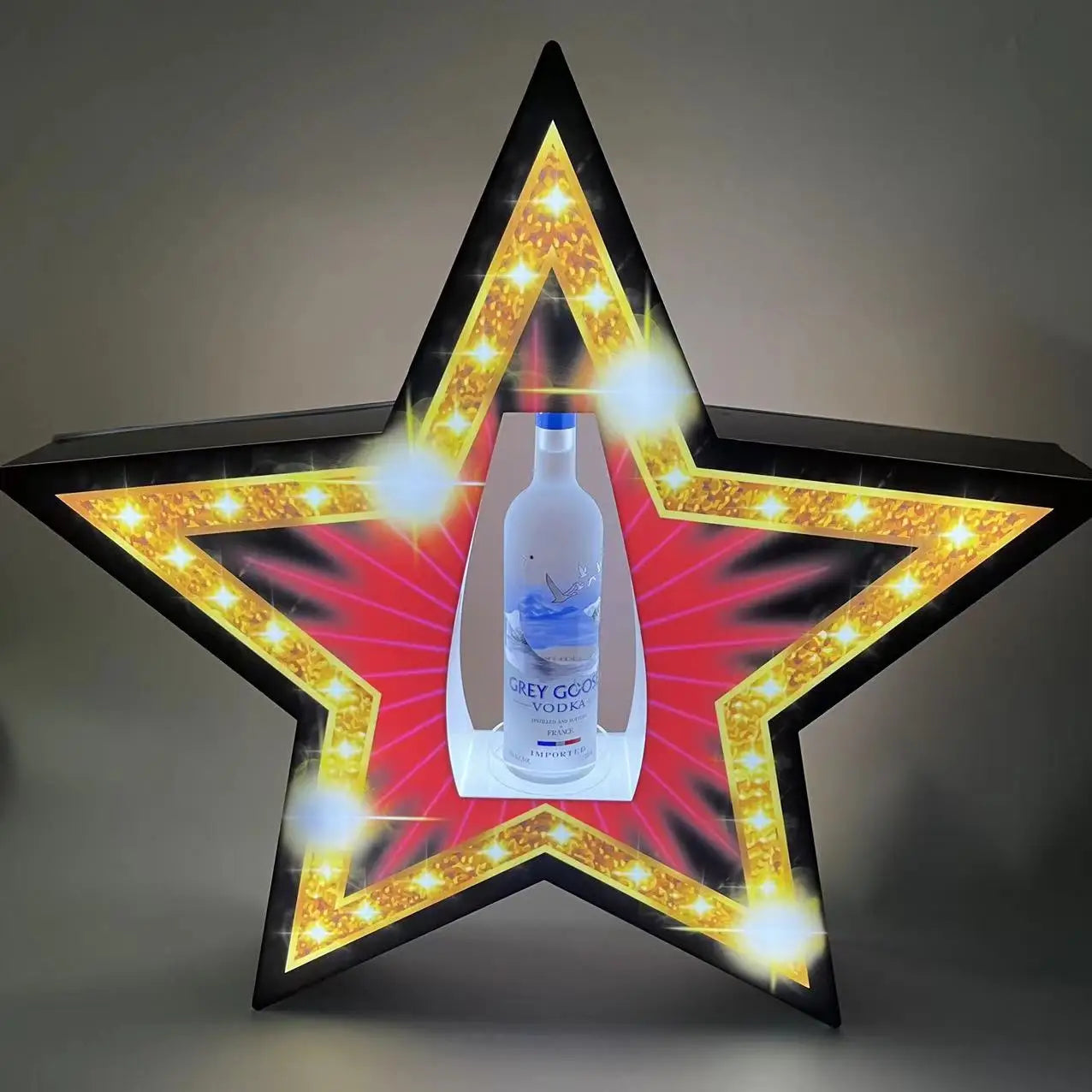 Custom Design LED Luminous for Champagne White Light Star Shape Bottle Presenter for Bar Factory Price Party Accessory