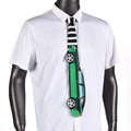 Custom Printing Novelty Tie Gravata Slim Silk Mens Ties Hot Sale Car Shape Polyester Neckties Skinny School Sports Tie for Men