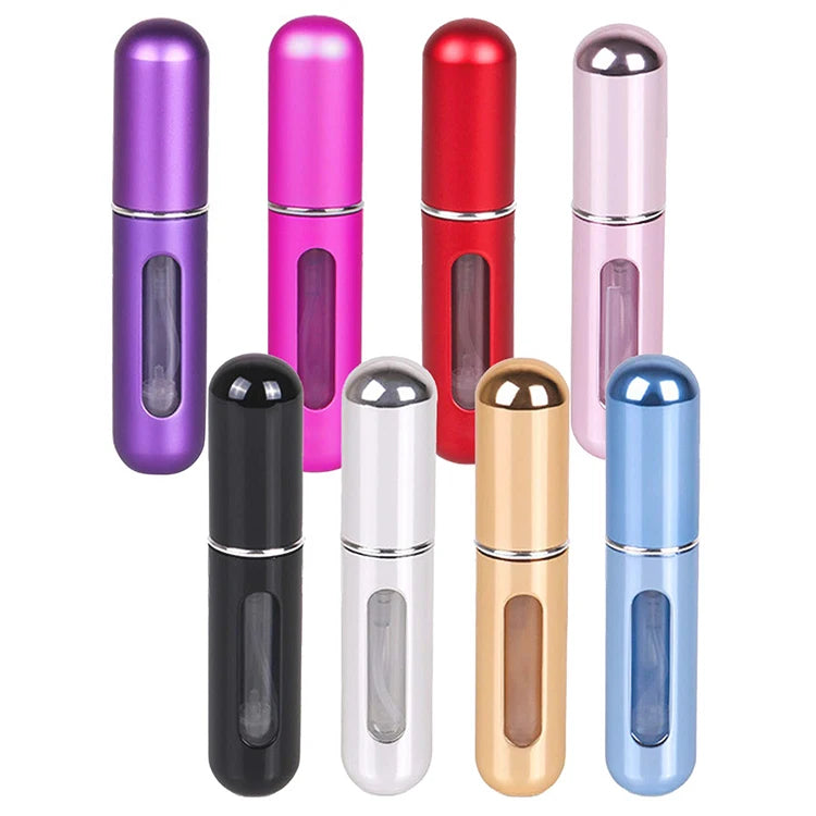 5ml 8ml Portable Mini Travel Container Aluminum Refillable Empty Atomizer Cosmetic Perfume Spray Bottles