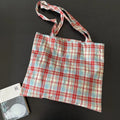 Retro Classic Plaid Women's Shoulder Bags Contrast Color Ladies Tote Handbags Travel Commute Light College Female Shopping Bag