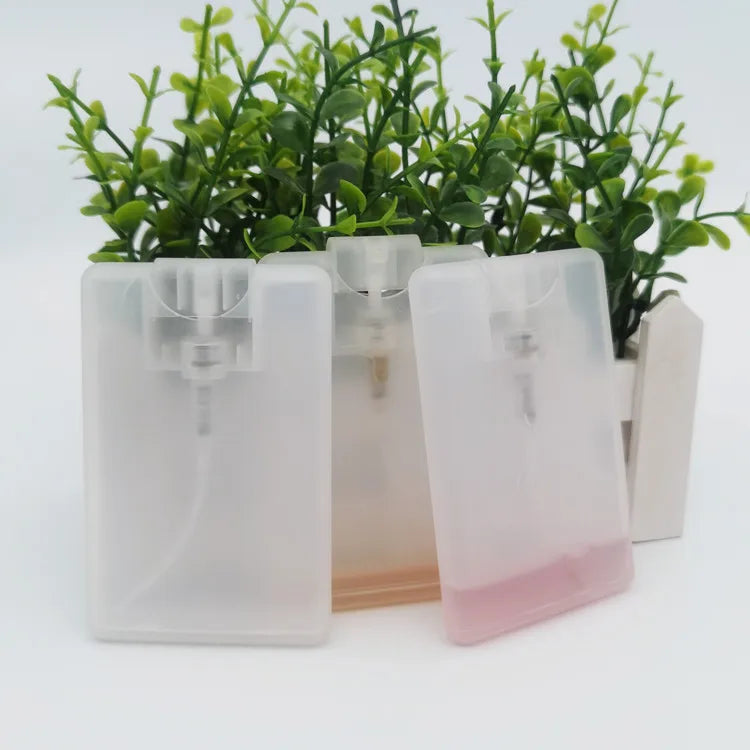 20ml Customized Color White Clear Black Mini Plastic Pocket Spray Perfume Hand Sanitizer Credit Card Sprayers Bottle