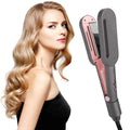 Mesky 2024 Lighting Women Nano Titanium Plate Ionic Flat Iron Hair Straightener and Curler 2 in 1