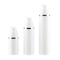Luxury 1oz 15ml 30ml 50ml Plastic PP Gold Silver Cosmetic Lotion White Airless Pump Bottle