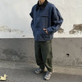 Man Cotton Canvas Overalls Custom Denim Collars Jacketed Workwear Collar Collarless Twill Men Casual Zipper Jacket Woven Regular