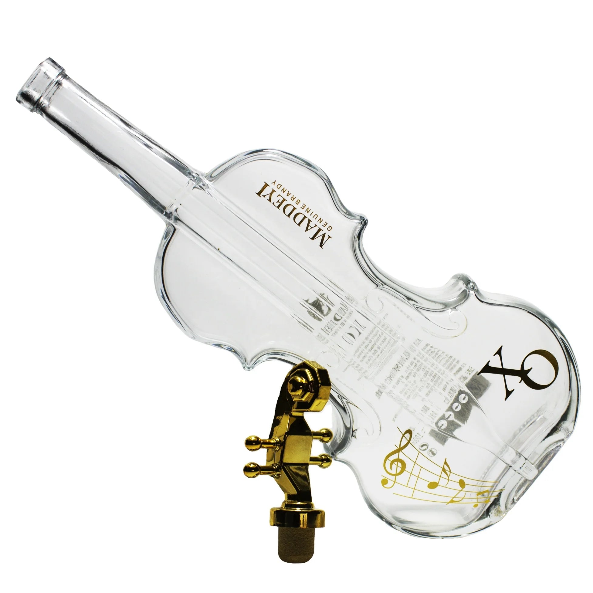 1000ML  Custom Shape Violin Design Whisky Wine Vodka Bottle Super Flint Luxury Empty Glass Bottle