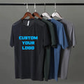 Sanken Custom Logo Printed Men's Workout Athletic Gym T-Shirts with Raglan Sleeves Plus Size Washed Technique for Summer Adults