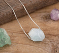 Healing Gemstone Selenite Energy Couple Necklace Spiritual Mineral Amethyst Feishui Dainty Necklace for Bride Valentine's Day