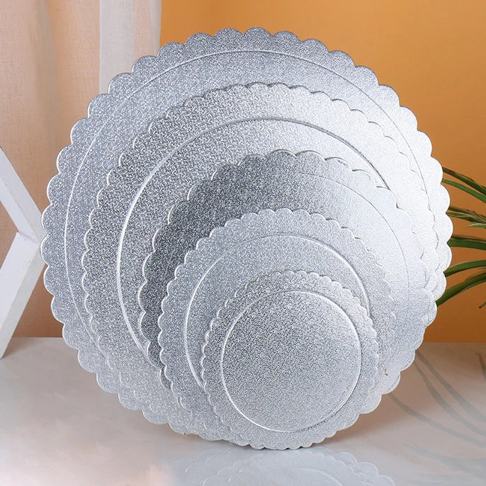 Wholesale Cake Base Paper Gold Silver Lace 6/8/10/12 Inch Round Base Mat Cake Drum