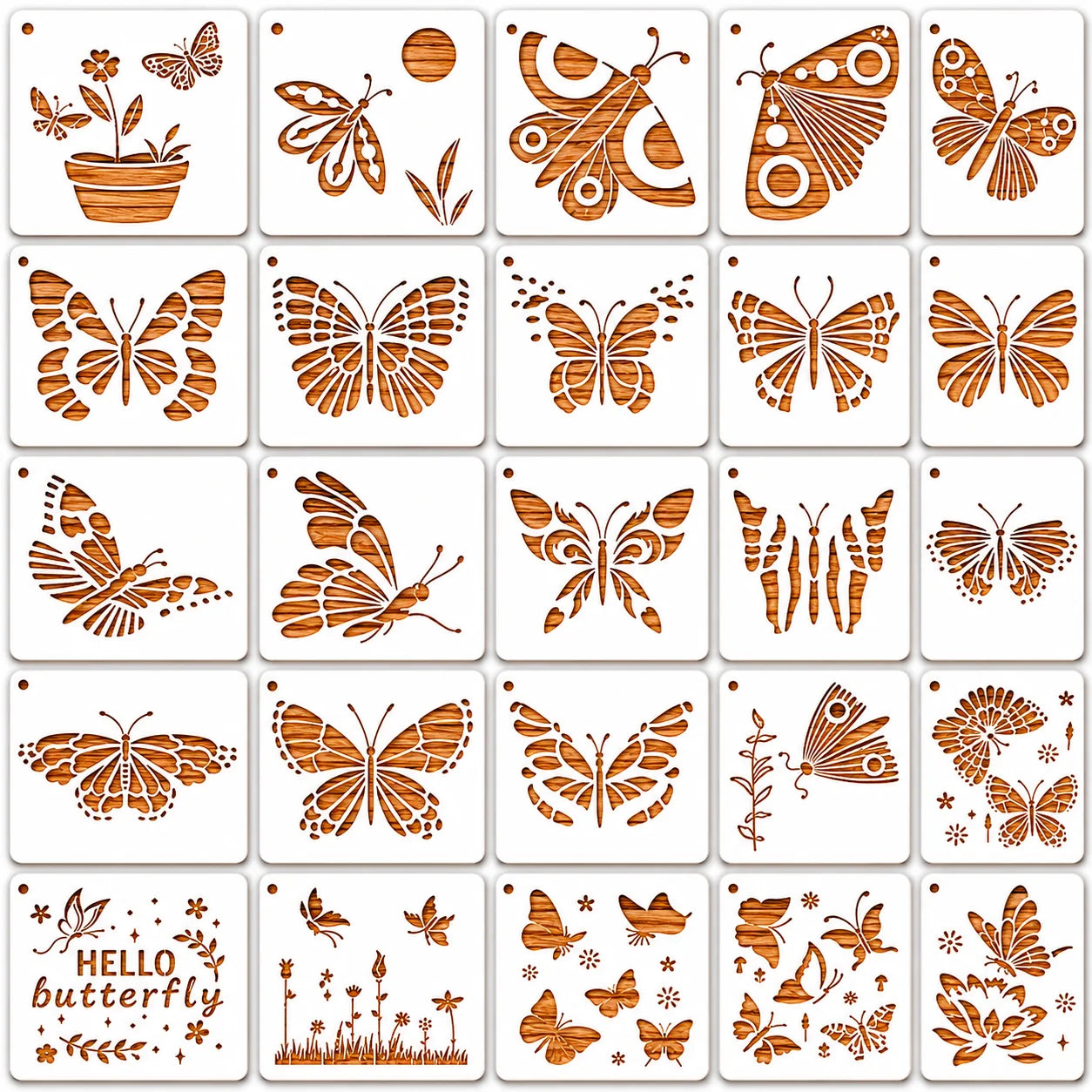 Butterfly Stencils Reusable Butterfly Template Art Painting Stencils for Paint Craft Wall DIY Home Decor Wood Signs