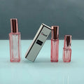 5.10.20.30.50.100ml Pink Glass Efill Empty Perfume Spray Bottle with Screen Printing and Pump Sprayer