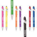 Promotional 2 in 1 Customized Ballpoint Pen Multi-Colored Luxury Metal Stylus Ball Pen with Logo Printed for Office School