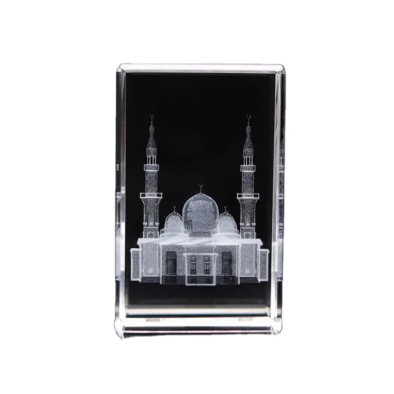 Small Bridge New Design Premium Custom Crystal Gift High Quality 3D Laser Crystal Mosque Cube