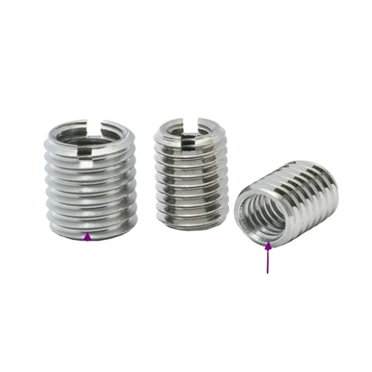 Factory Sales Fasteners Stainless Steel Self-Tapping Slotted Thread Insert M2-M8 for M3 M4 M5 M6 Wood and Carbon Steel Nut