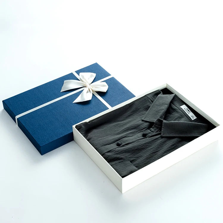 Custom Luxury Kids Tshirt Paper Packaging Box Color Paper Blank Gift Boxes for Packaging Tshirts