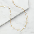 Multi Layer Pearl Necklace En Acier Inoxydable Bijoux Baroque Pearls Necklace Surgical Steel Jewelry Freshwater Pearl Drop Chain
