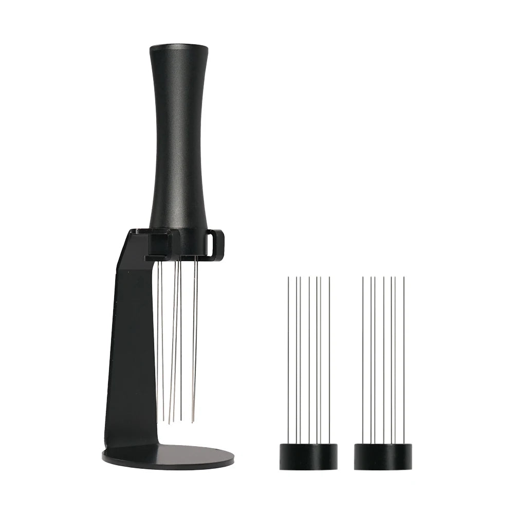 Factory 1SET Coffee Needle Stirrer with Storage Rack WDT Tool Needle Heads Tampers Accessories to Solve Coffee Clumping