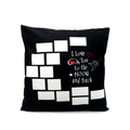 Customized 16-Inch Square Moon Pillow Cases Short Plush Cushion Cover for Home Decor Christmas Sublimation Blank Pattern