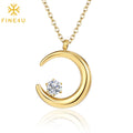 Dainty Women Non Tarnish Jewelry Gold Plated Stainless Steel Star Moon Pendant Necklaces for Women New Arrival 2025