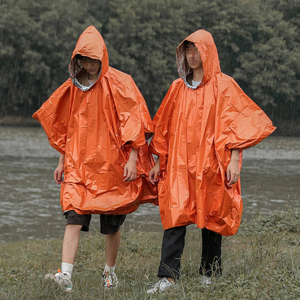 Long Riding Bicycle Thickened Reflection Windproof Emergency Hiking Multifunctional Raincoat Outdoor Portable Emergency Raincoat