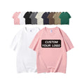 High Quality Blank Drop Shoulder 240gsm Heavyweight Cotton T-Shirt Custom Printed   Oversized Knitted Graphic T-Shirts