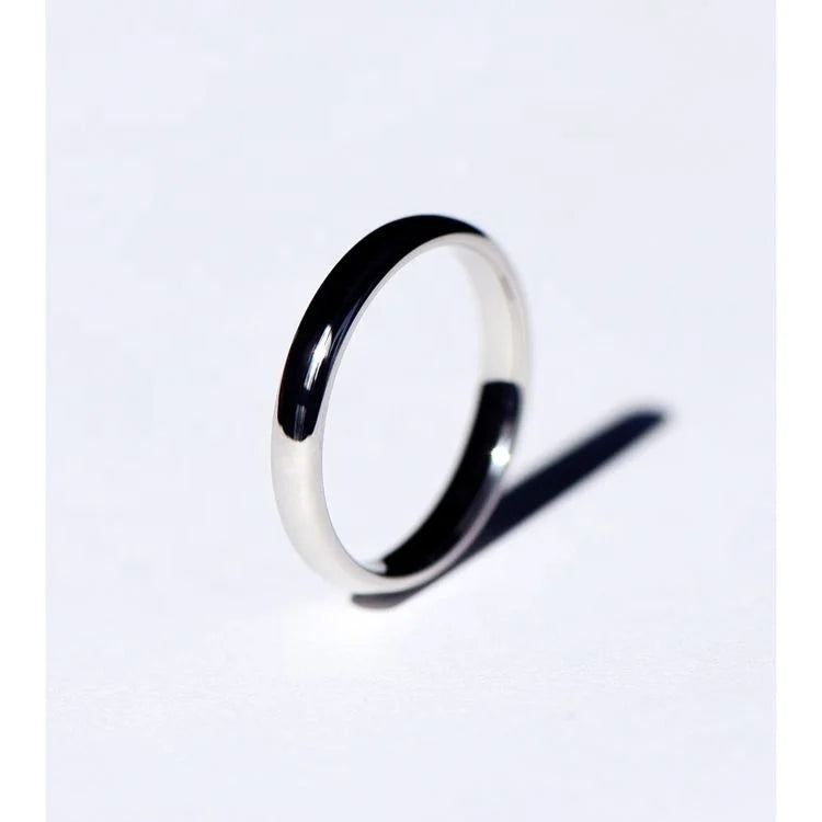 Ruyi Classic Wedding Ring Band in Platinum PT950 3.5mm Width Plain Solid Gold Women Men Band