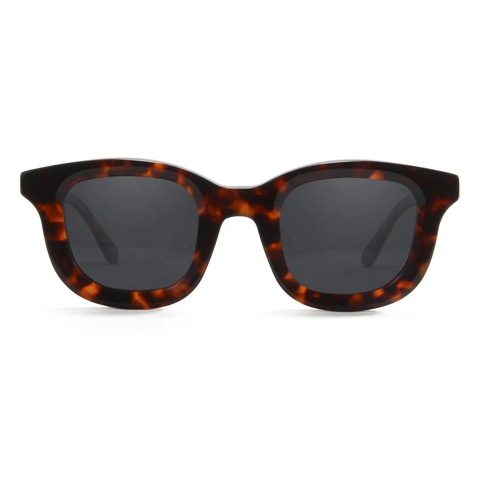 Trendy Vintage Men Round Sun Glasses Retro Hand-Crafted Acetate Frame Polarized Sunglasses Women 2025 Shades UV400 Protection