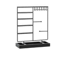 Classic 360 Rotating Eco-friendly Metal 4-Tier Fashionable Customized Earring Display Stand Hanging Jewelry Rack Holder Necklace