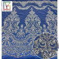 New Fashionable Bridal Beaded Sequin Embroidered Dress Fabric With Pearls Tulle Lace Fabric