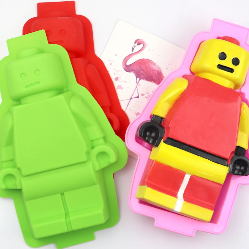 585 Factory Free Sample Large Size Block Robot Series Silicone Cake Mold Cake Baking Pan Silicon Cake Pan MegaBDM