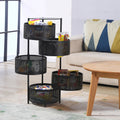 Kitchen Shelf Circular Rotation Multilayer Storage Multifunction Storage Rack Foldable Storage Kitchen Rack