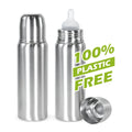 New Arrival 240ml 304 Stainless Steel Eco-Friendly Double Wall Insulated Sippy Bottle 100% Plastic Free for Toddlers