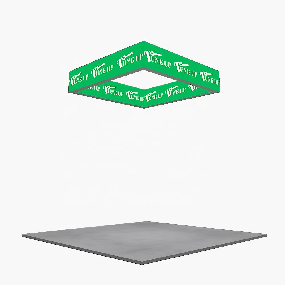 LED Backlit Ceiling Panel Custom Logo Portable Modern Design for Trade Show Expo Branded Display