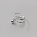 Hot Sale 925 Sterling Silver Smooth Ball Layer Finger Rings for Women Jewelry Gifts