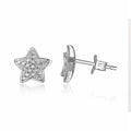 David Star 925 Sterling Silver AAA Cubic Zirconia Earrings Gold Plated Wedding Jewelry with Diamond & Zircon Inlay Bezel Setting